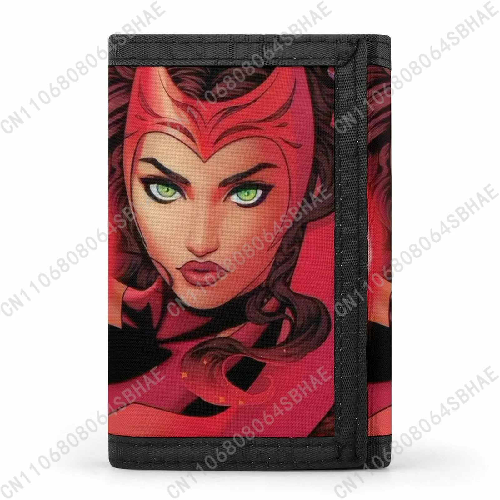 

Marvel Scarlet Witch Tri Fold Wallet Teenage Girls Boys Slim 3 Fold Card Personalized Pattern Purse School Daily Use Cosplay