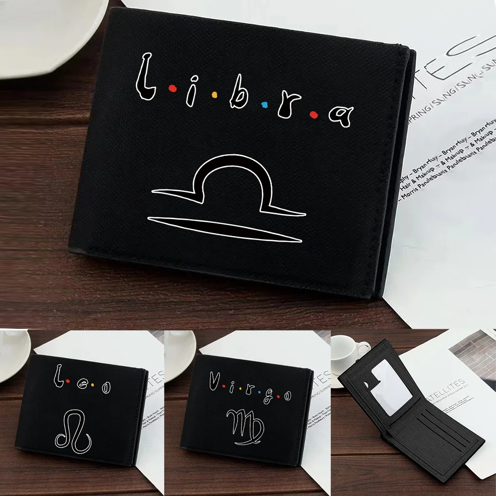 

Short Wallet Bank Holder Purse Constellation Printing Series Simple and Durable Blue Pocketbook Credit Card Organizer Bag