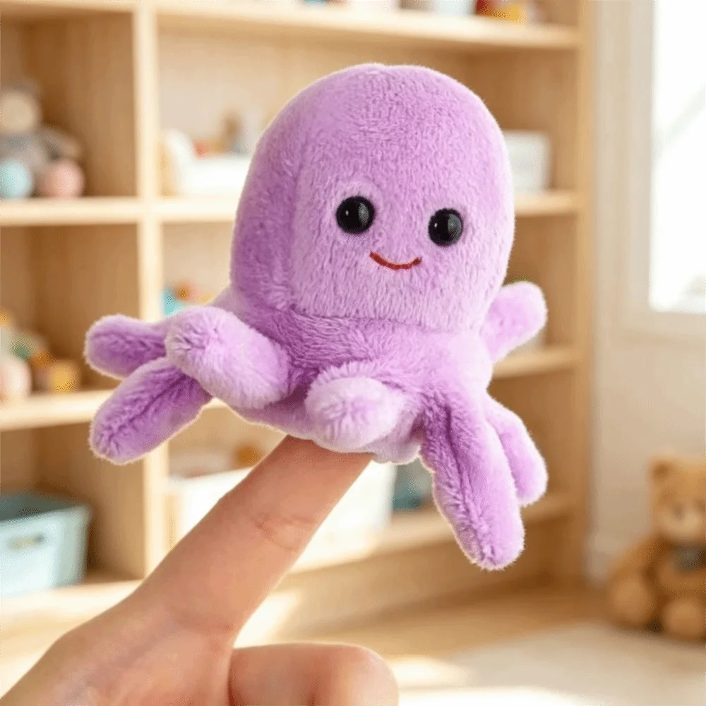 Cartoon Filled Plush Finger Puppets Handmade Doll Soft Toy Plush Finger Puppet Mini Size 9cm Hand Puppets Kids Gifts
