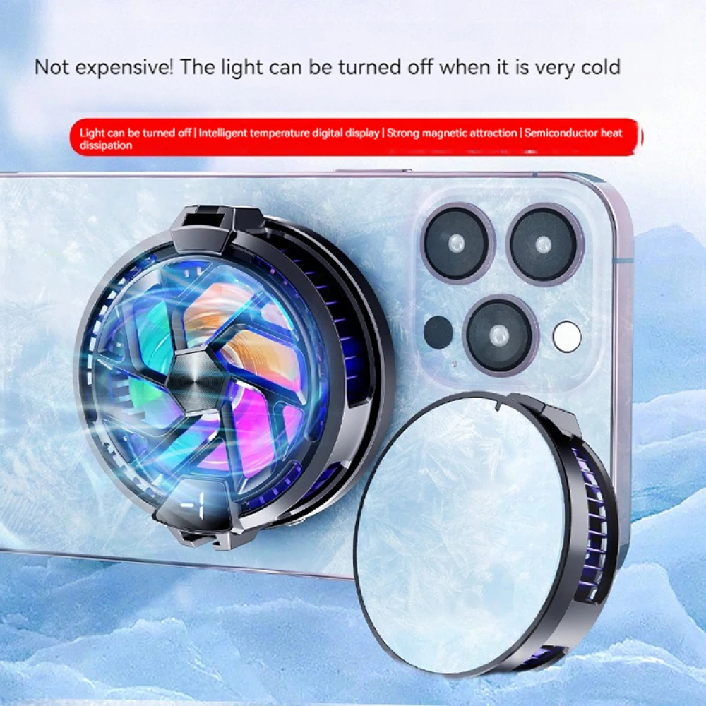 Enfriador de teléfono móvil con pantalla Regular/Digital, accesorio de refrigeración semirconductor, enfriador magnético de Bajo decibelio y Clip