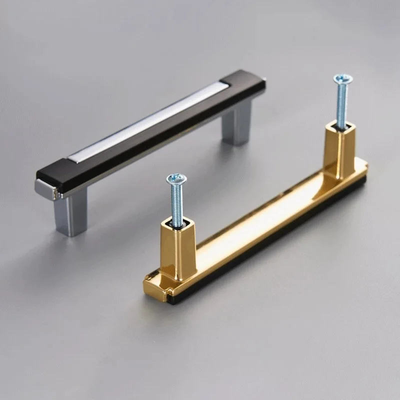 Modern Dual Color Wardrobe Closet Handle Cabinet Door Pulls Kitchen Accessories Drawer Knobs Cupboard Handle Knobs For Furniture