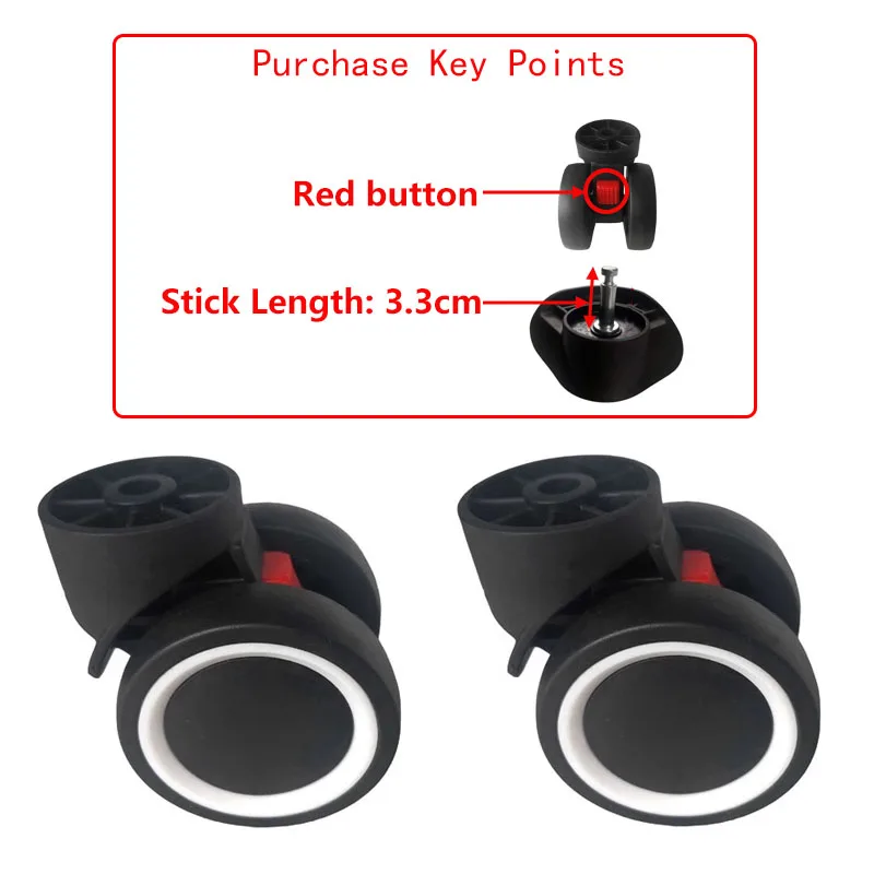 Ruota staccabile plug-in Ruote universali rimovibili smontabili Accessori per valigie Parti di riparazione puleggia di ricambio per bagagli  1524