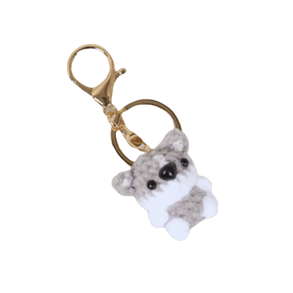 Jewelry Gift Handmade Crochet Puppy Keychain Animal Mini Mini Puppy Doll Keyring Cute Knitted Knitting Keyrings Bag Charm
