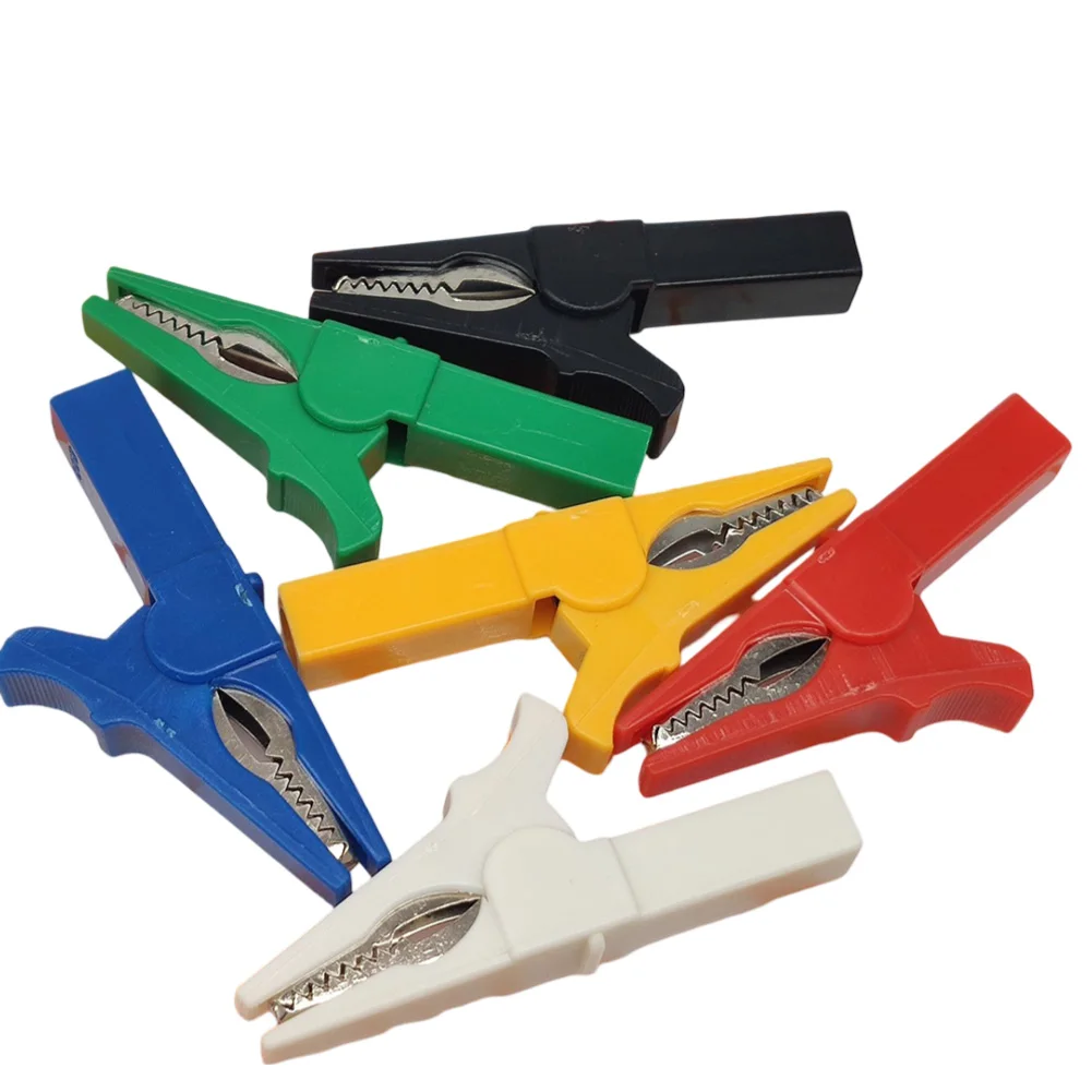 Safety First 6PCS Fully Insulated Crocodile Clips for Various Electrical Testing Applications and Quick Connections