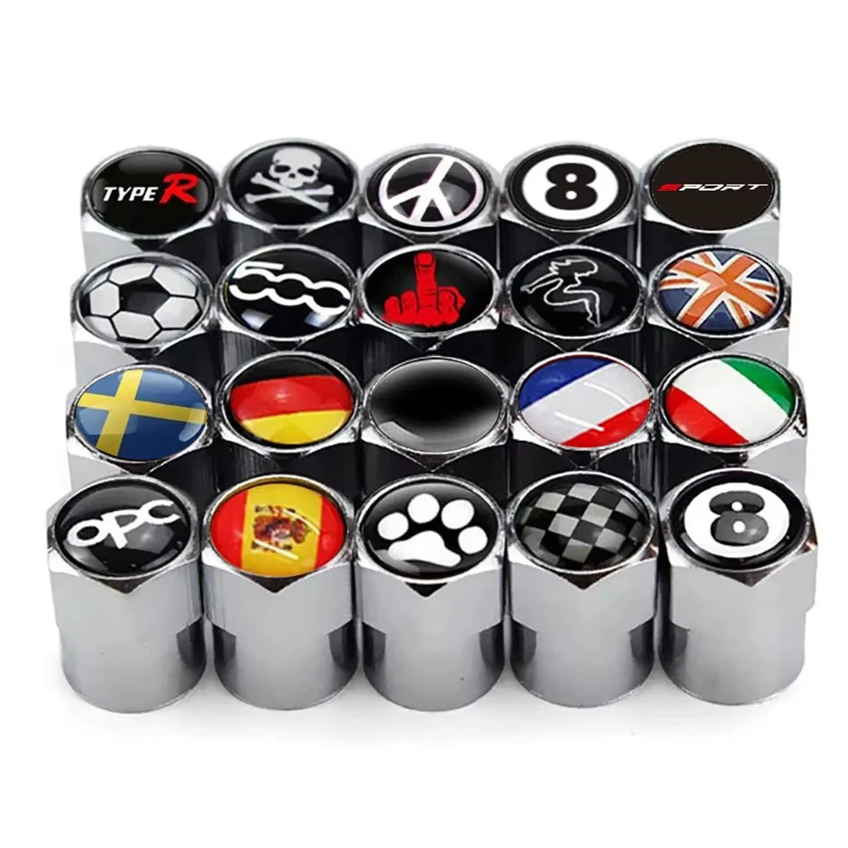 4PCS/Set High Quality Zinc Alloy Car Wheel Tire Valve Air Caps Stem Cover Dustproof Auto Motorcycles Fashion Styling Accessories