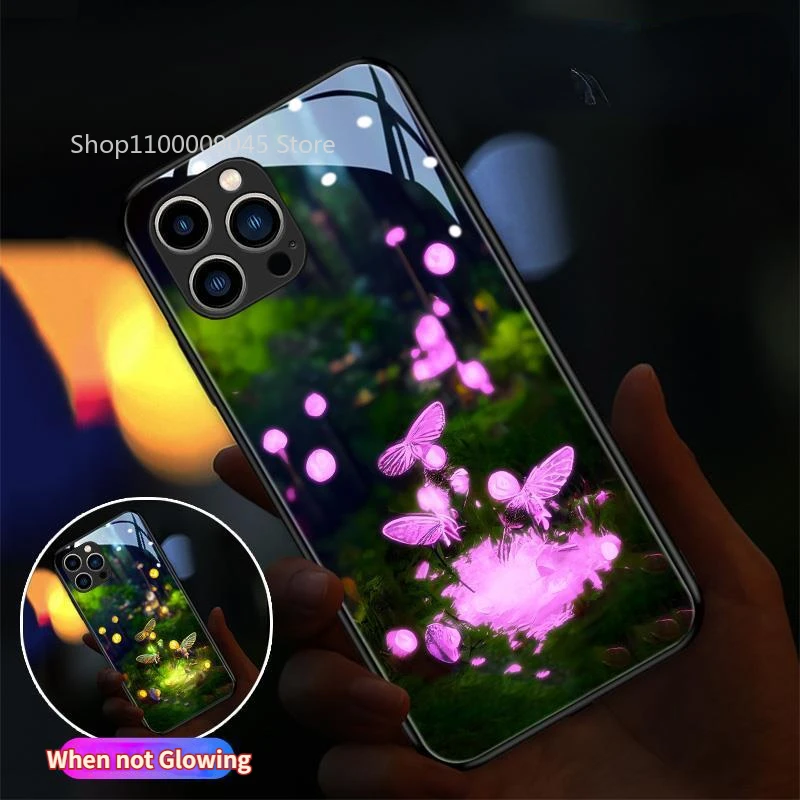 

Protective Smart LED Mobile Back Shell Cover For Xiaomi 13 12 X 11 Pro Ultra Redmi K60 E K50 K40 S Call Glowing Phone Case Funda