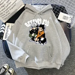 90er Jahre Jäger x Jäger Killua Zoldyck Teufel Augen druck Anime Hoodies Männer Unisex Streetwear Kawaii Hisoka Sweatshirt Manga Hoody männlich