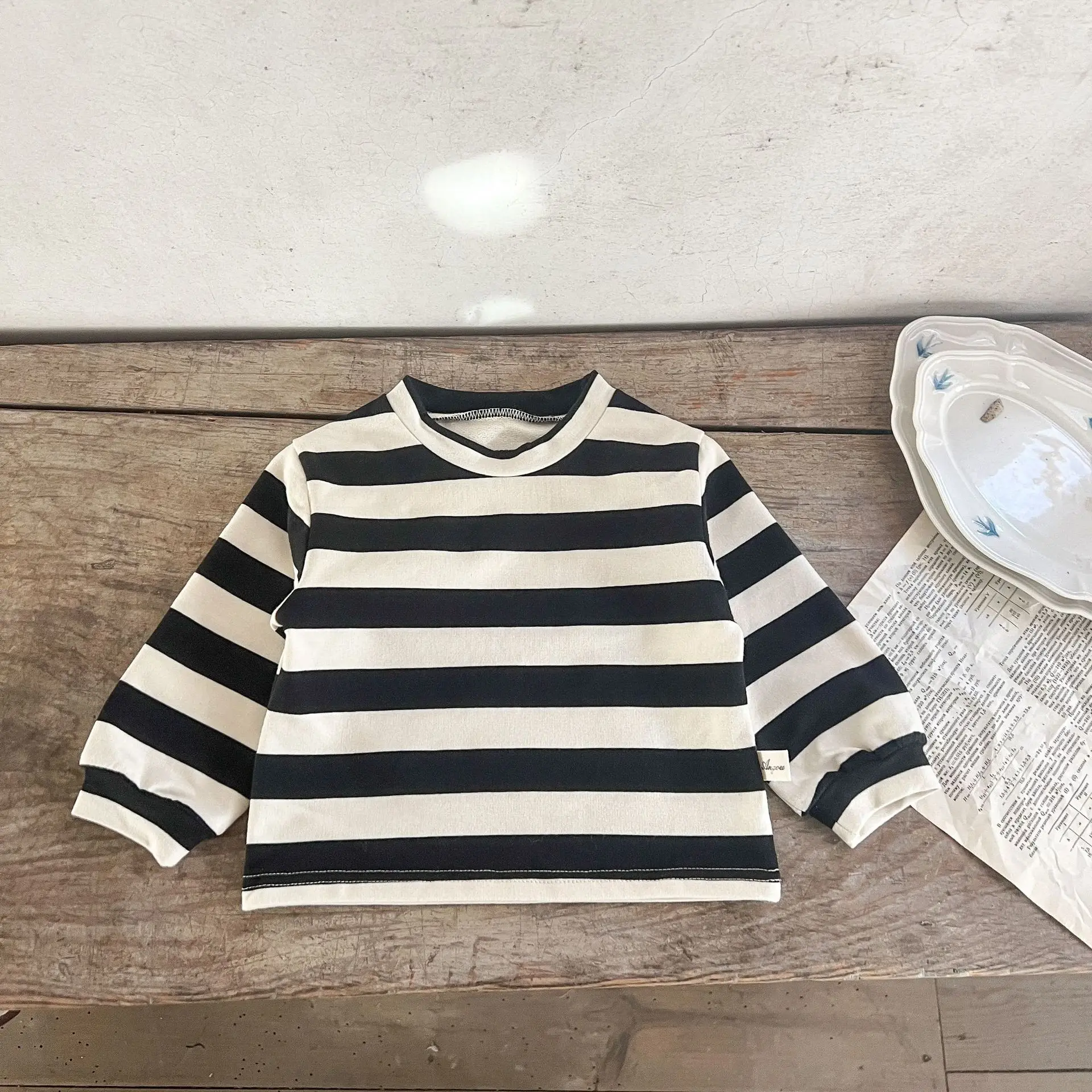 Autumn  Newborn Infant Baby Boys And Girls Corduroy Romper + Stripe T-shirt  Suit   Onepiece Kids Fashion Baby Clothing