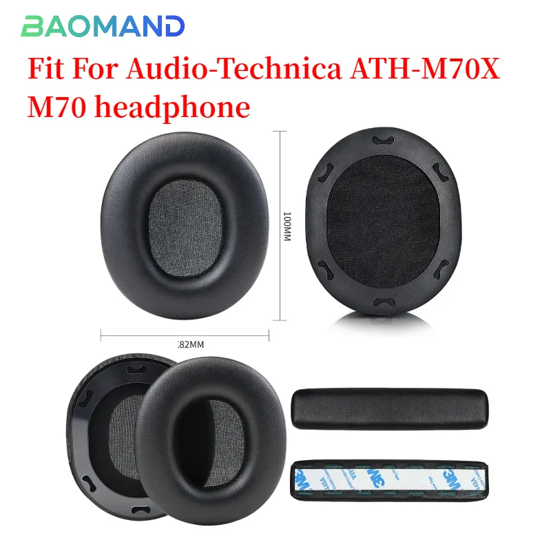 

Replacement Earpads Memory Foam Ear Cushion Cover for Audio-Technica ATH-M70X M70 Gaming Headset Earmuffs Ear Pads