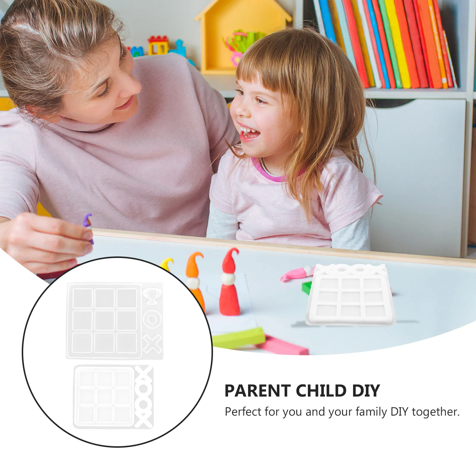 

Набор из 2 силиконовых форм для шахматной доски, для рукоделия, для изготовления изделий из кристаллической эпоксидной смолы, для поделок ручной работы