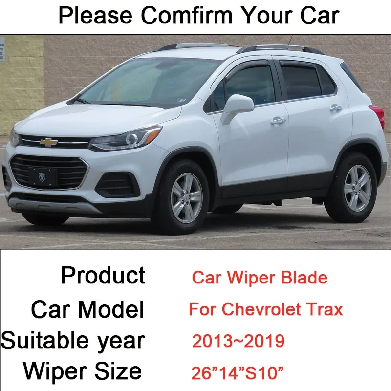 Wiper Blades For Chevrolet Holden Trax Tracker 2013~2019 2015 2016 Front and Rear Windshield Windscreen Wipers Auto Accessories