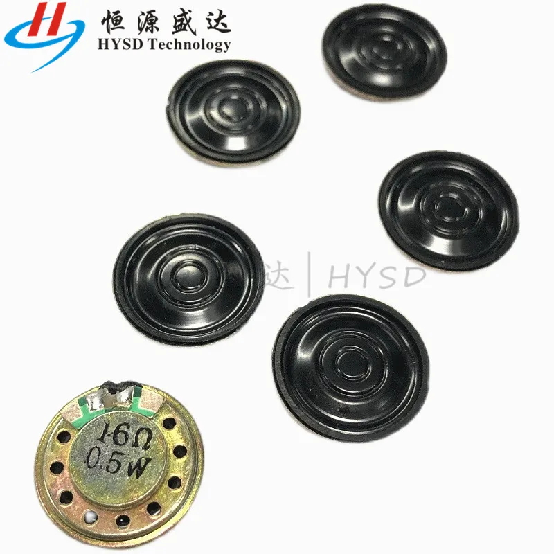 10pcs/lot New Ultra-thin Mini speaker 16 ohms 0.5 watt 0.5W 16R 16Ω speaker Diameter 20MM 2CM thickness 3.5MM