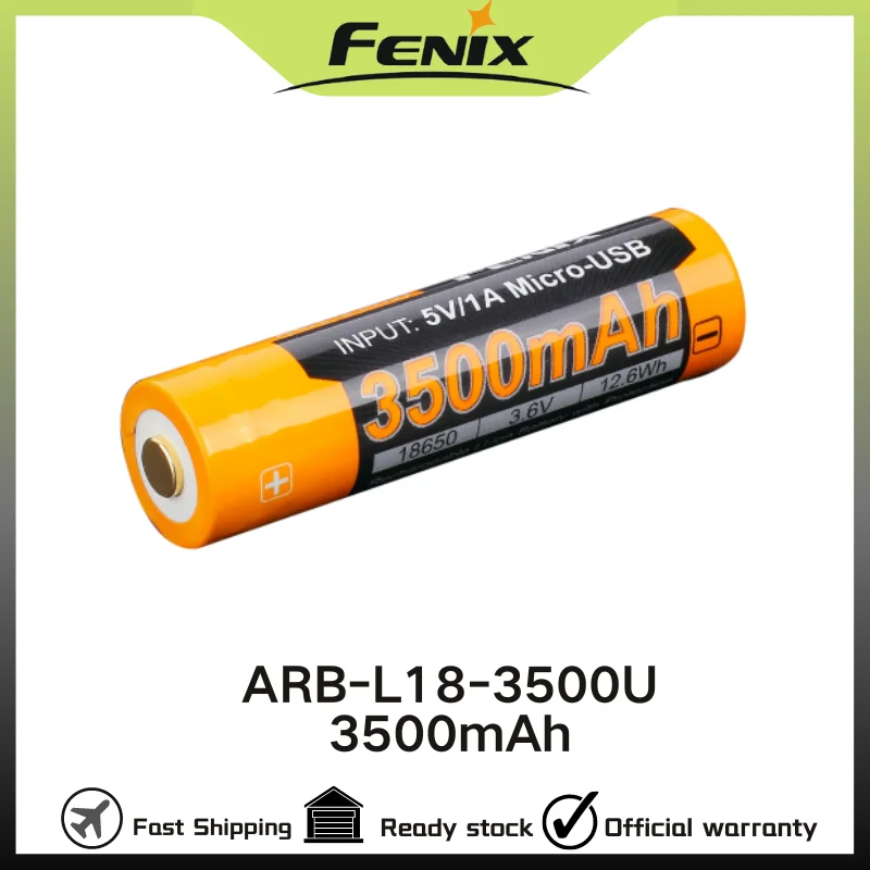 Fenix ARB-L18-3500U USB Charging 3500mAh 18650 Rechargeable Li-ion Battery