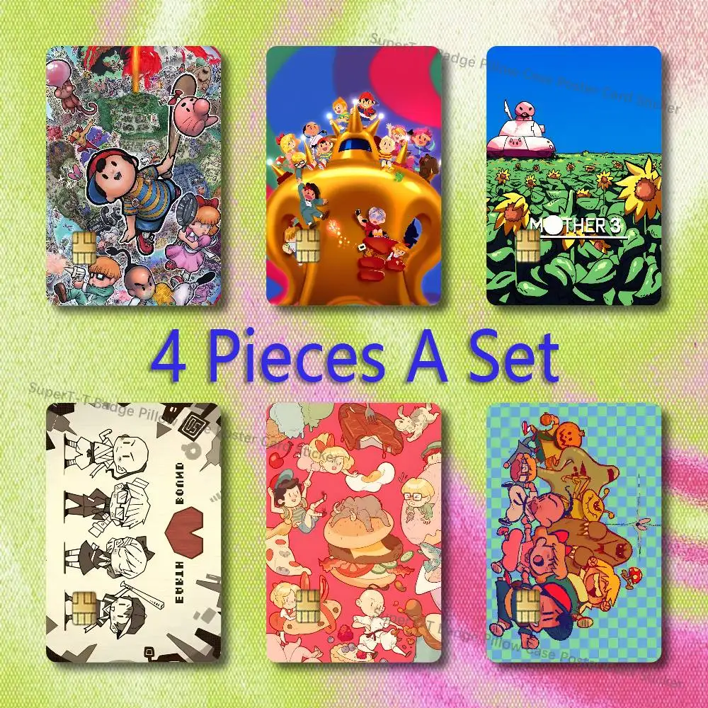 E-EarthBound Mother 4 Credit Card Skin Stickers for VISA JCB Mastercard and Other IC Bank Card Decoration Protect