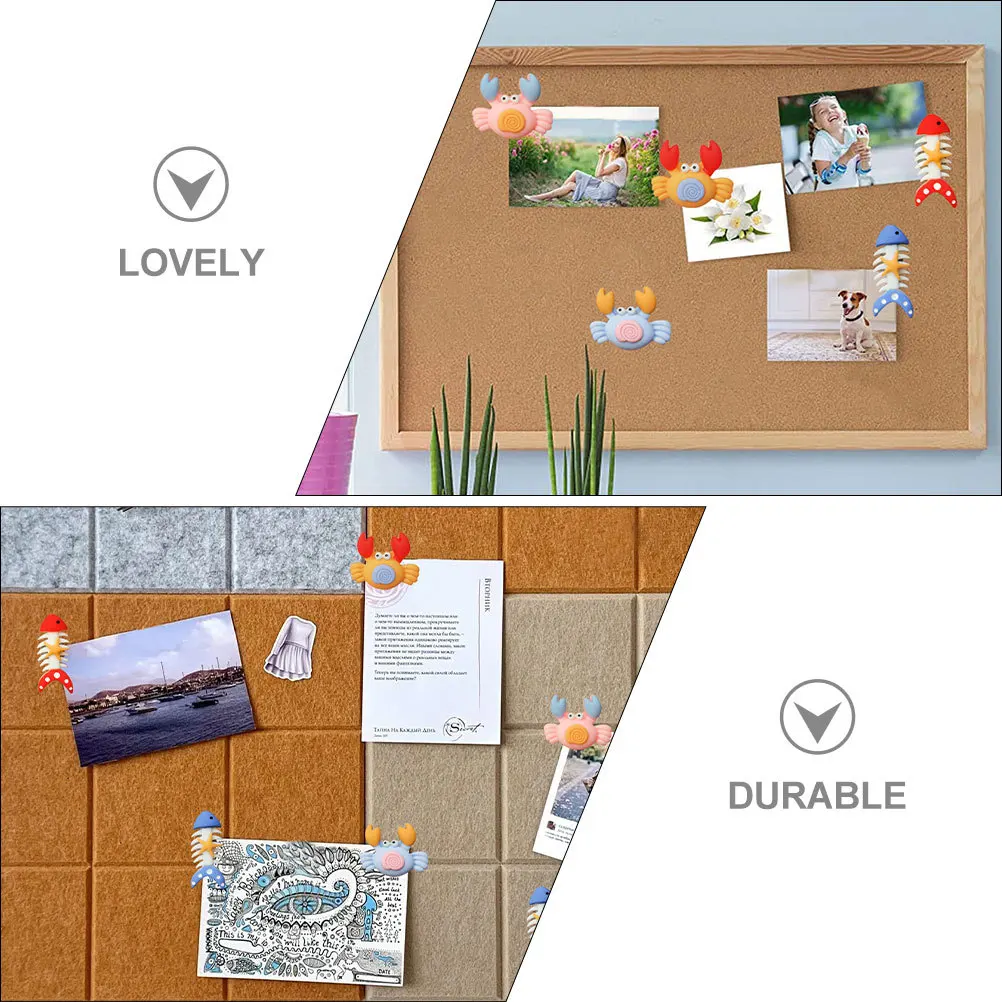 25 قطعة المحيط كراب الراتنج دبابيس الضغط عظم السمك شكل مسامير الإبهام الزخرفية لخريطة لوحة الإعلانات صور جدار مكتب المنزل المدرسة