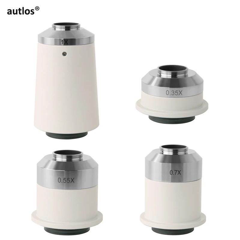 Focusable 0.35X 0.55X 1X C mount Coupler Adaptor Microscope Camera Adapter for Nikon Trinocular Microscope