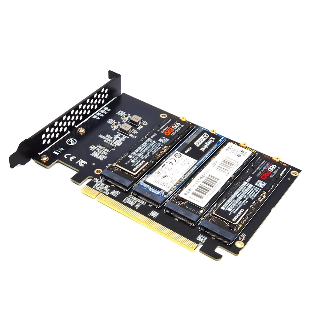 M.2 For NVME to PCIe 4.0 3.0 Adapter M.2 SSD Gen4 PCIe4.0 PC Motherboard X1 X4 X8 X16 Expansion Card For 2230 2242 2260 2280 SSD