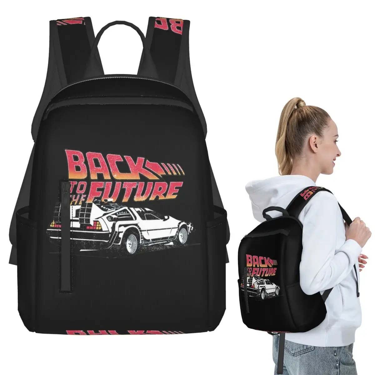 Back To The Future Movie Logo (4) Backpack Student BookBag Boys Girls School Bag Laptop Shoulder Bags Men Women