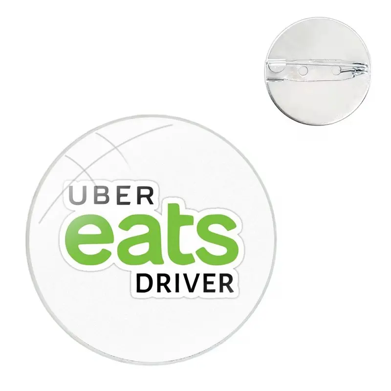 Uber come el conductor de entrega, alfileres verticales clásicos, insignia, broches de Metal para ropa, mochila, regalo de decoración