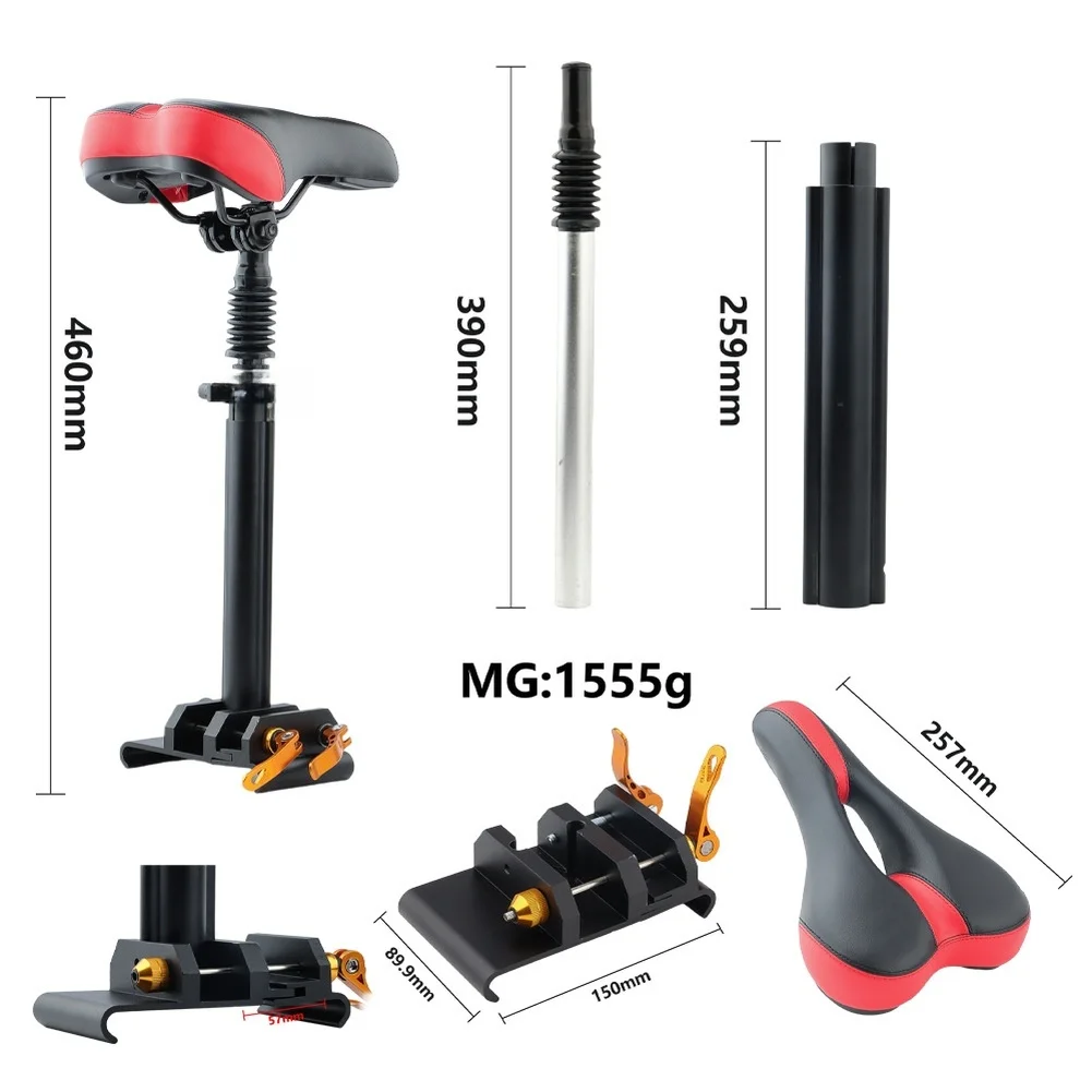 Adjustable Folding Seat For M365/PRO Electric Scooter With Adjustable Folding Aluminum Alloy Seat Scooter Parts Accessories