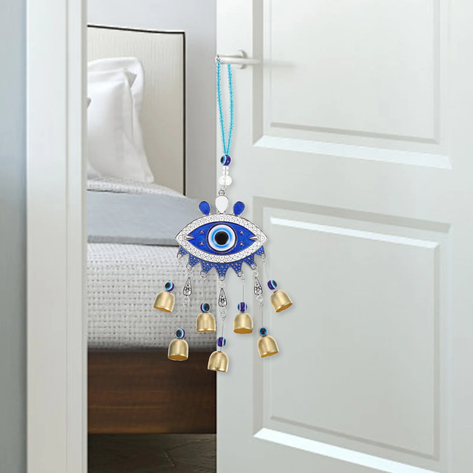 

Evil Eye Garden Chime Bell Beautiful Windchime Hanging Decor Outdoor Chimes Small Eyes Vintage Home