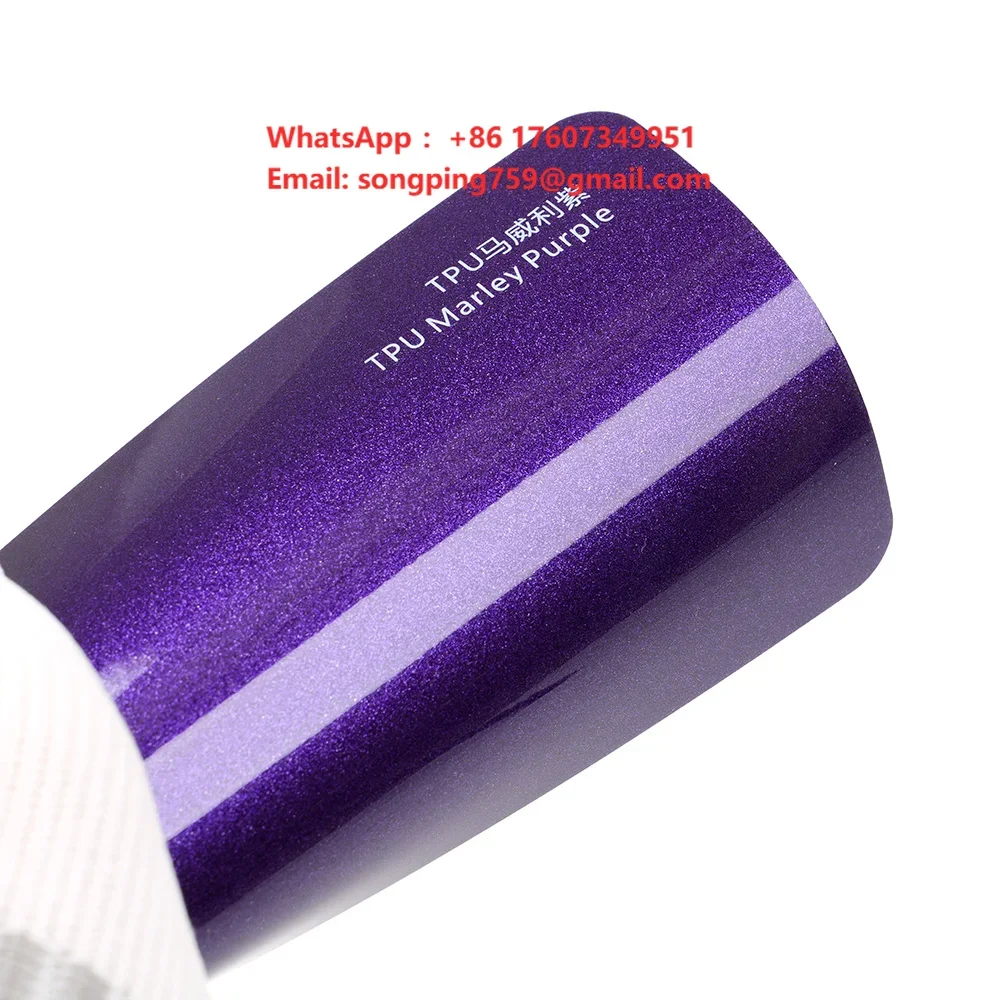 Factory Customization 1.52X15m 7.5mil TPU Metallic Midnight Purple  Color Ppf Paint protection Film
