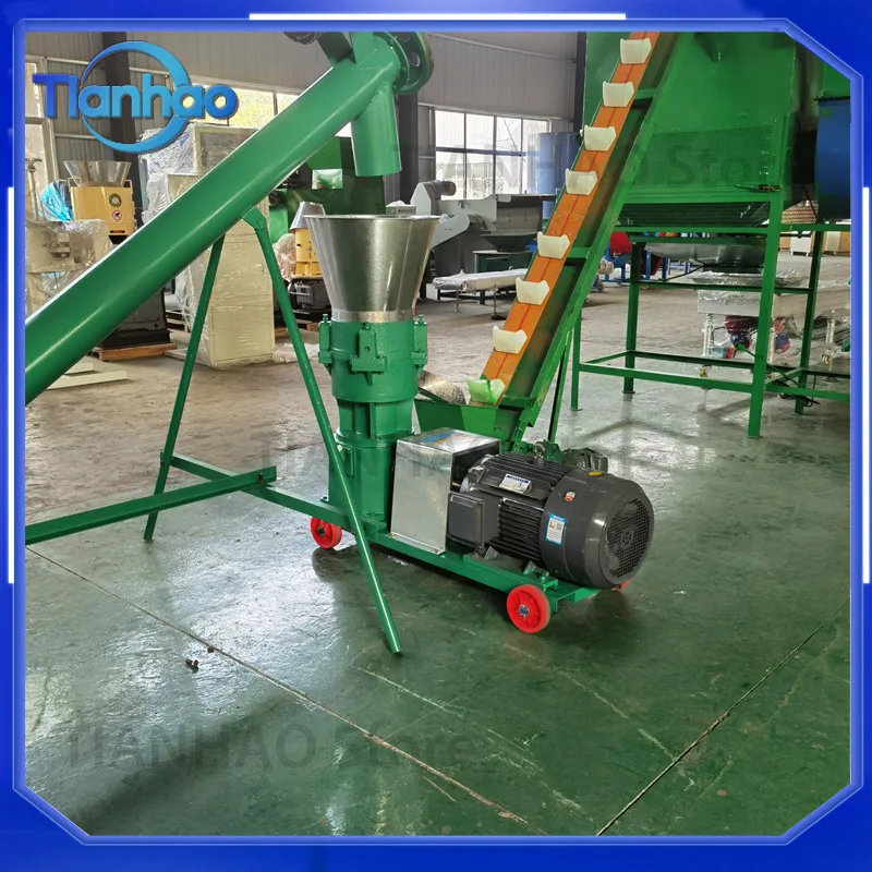 For Grain Husk Rice Bran and Forage Feed Pellet Machine For Cattle Sheep and Pigs Feed Production Line Dual Purpose Dry and