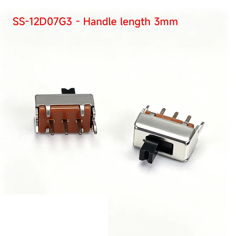 5pcs Single-Row Straight Plug Power Switch SS-12D07G3 3mm Toggle Handle Length Durable Electronic Component