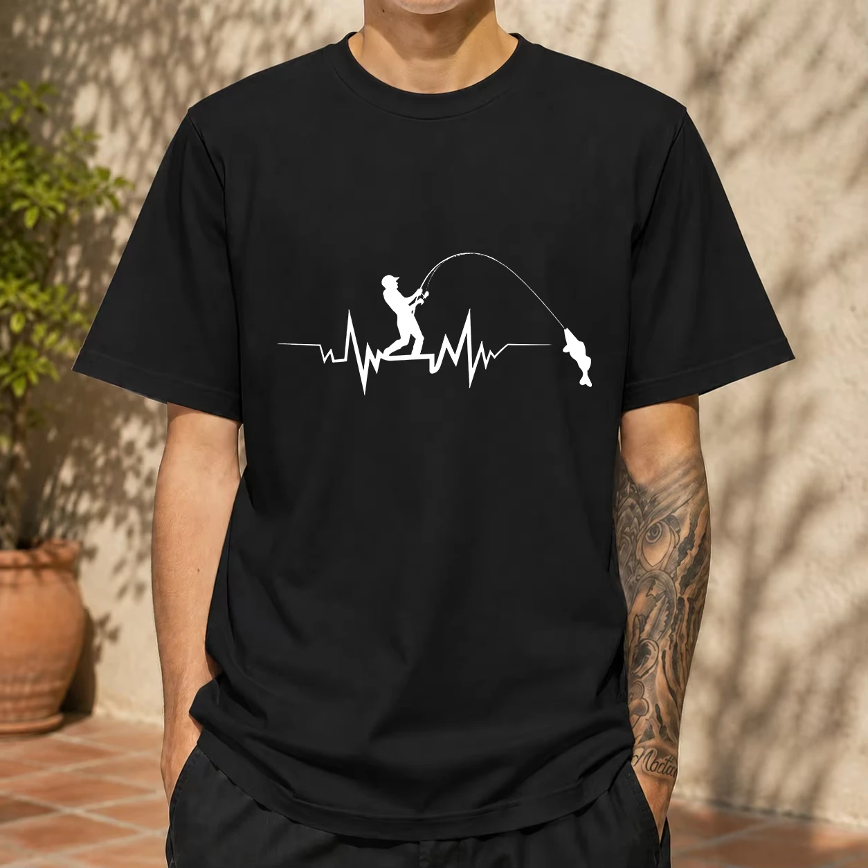 Summer Quality Outdoors Jogging Ventilate Simple Men's Cotton Loose Short Sleeve Versatile Fashion Casual Comfort Daily T-shirts