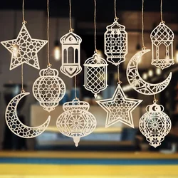 1Pc Retro Ethnic Style Hollow Carved Design Wooden Hanging Decoration Creative Window Porch Garden Shadow Art Decoration