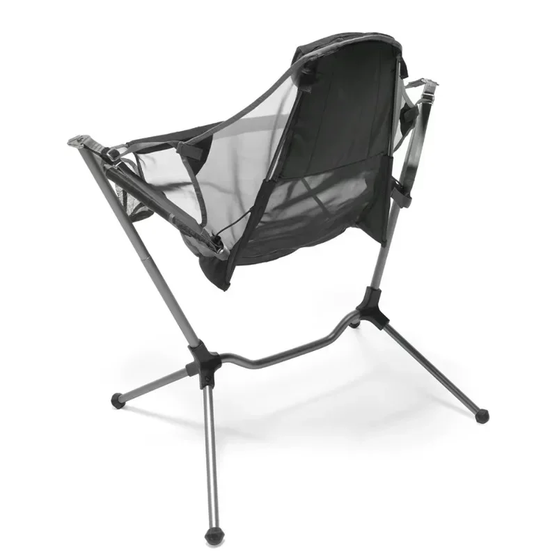 

Portable aluminum folding foldable recliner reclining lightweight outdoor swing stargaze camping rocking chair with cup holder