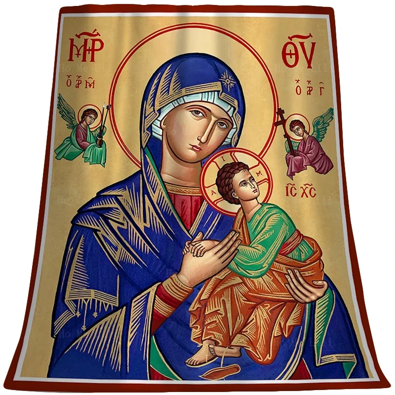 The Ascension Of Jesus Christ Our Lady Of Perpetual Help Christian Art Cozy Flannel Blanket By Ho Me Lili Fit For All Seasons