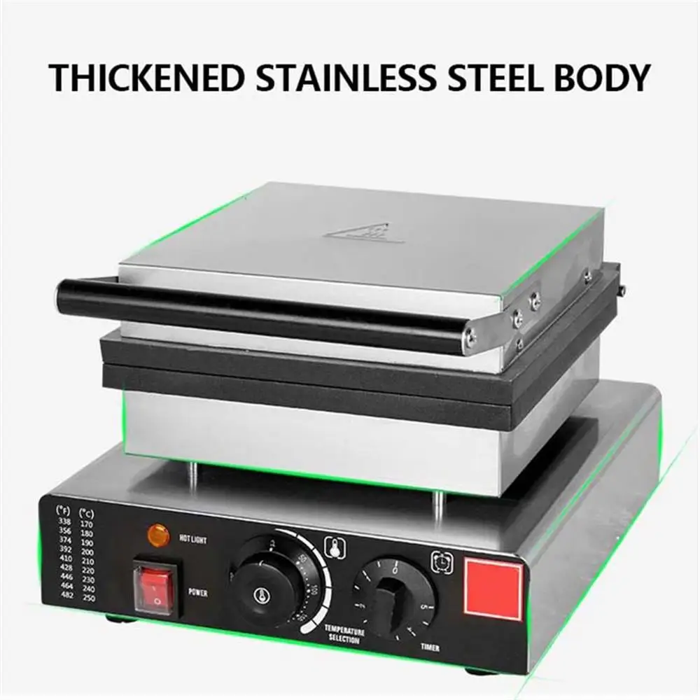 Commercial Electric เครื่องทําวาฟเฟิลไฟฟ้าเครื่องทําความร้อนครัวขนม Maquina De Fazer Lanche Hacer Tortitas