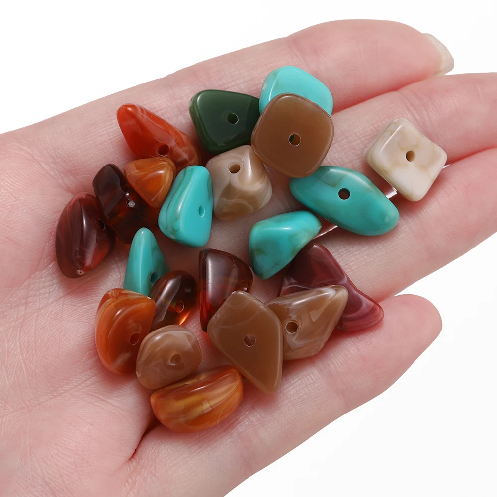 20g Acryl Gemischte Farbe Nachahmung Naturstein Unregelmäßige Acryl Perlen Spacer Perlen für Schmuck Machen DIY Charms Armbänder