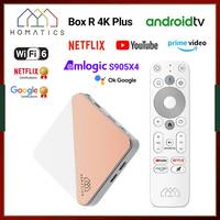 Netflix Google Certified Amlogic S905X4 HOMATICS Box R 4K Plus TV Box AndroidTV 12 ATV DTS Audio Dolby Vision Atmos Wifi6 1000M