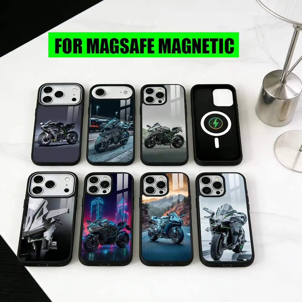 

Cool speed H-H2R M-Motorcycles Phone Case For iPhone17,16,15,14,13,12,11 Plus,Pro Magnetic with Magsafe Wireless Charging