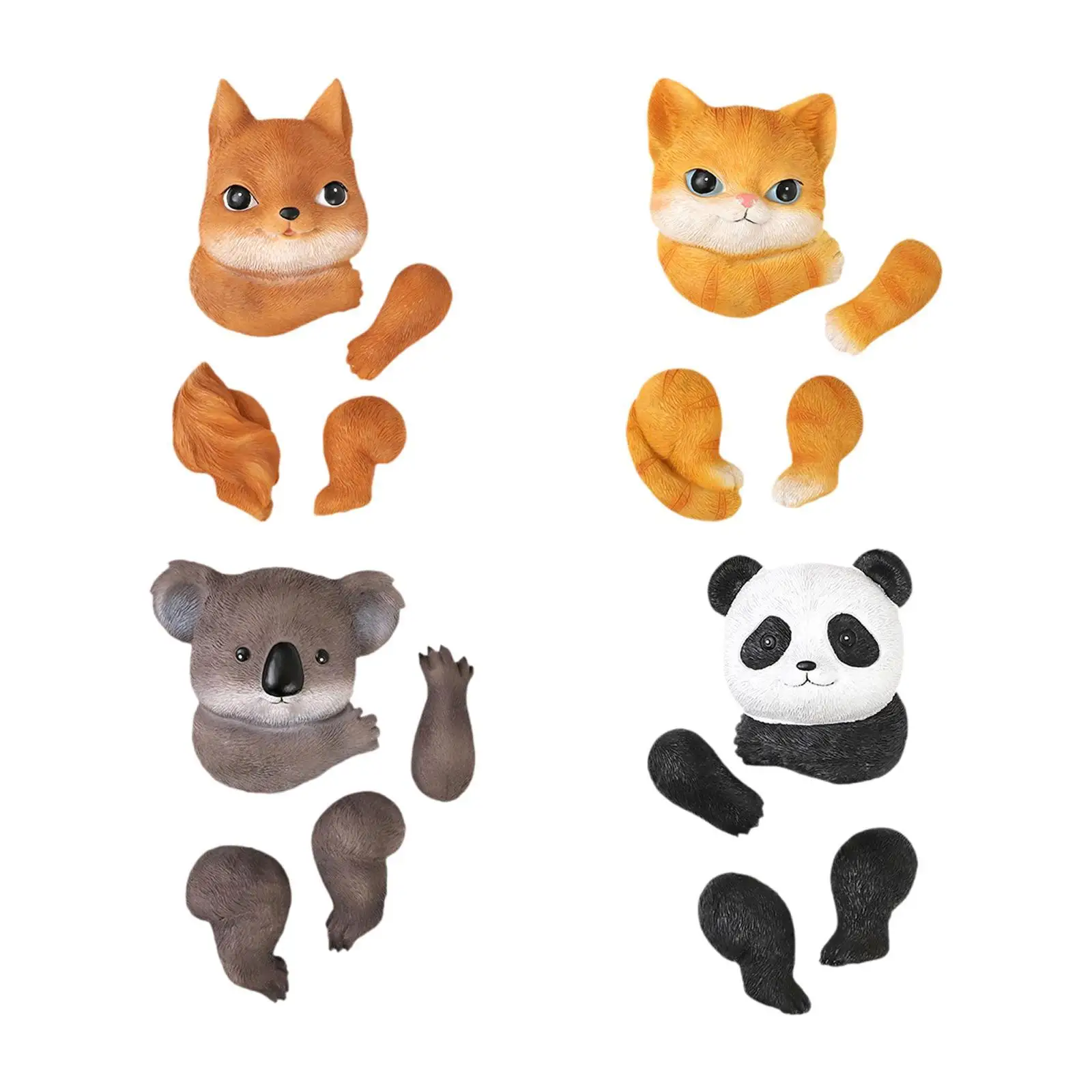 

Animal Up a Tree Statue Tree Hugger Yard Decoration Resin Landscape Outdoor