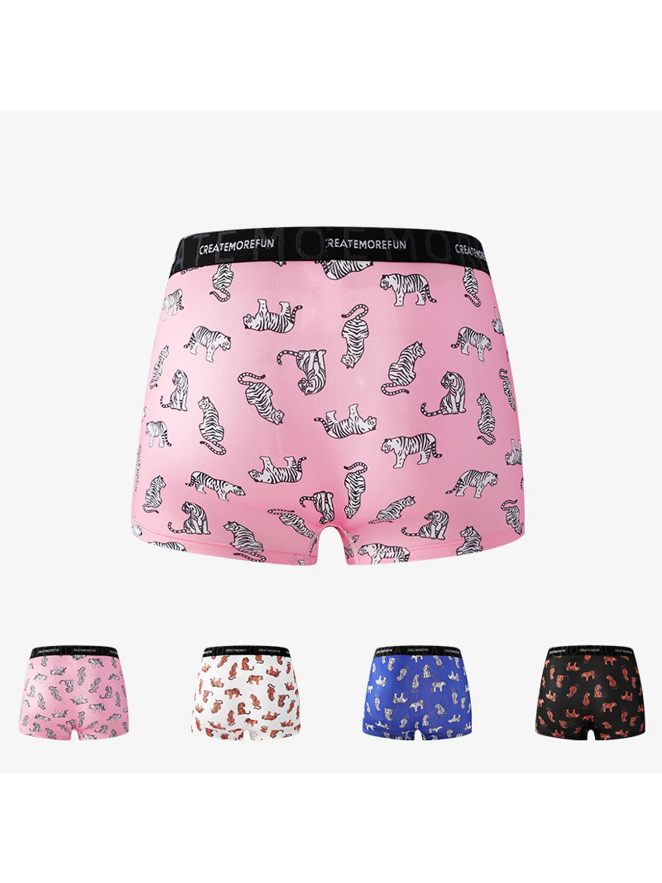 Men's Ice Silk Boxer Briefs Random 8Pcs Assorted Pattern Breathable Soft Seamless Underwear Lightweight Cool Summer Trunks