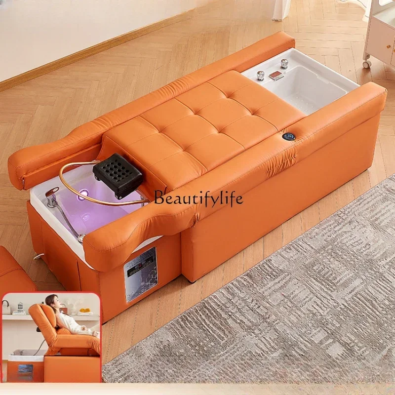 

ld14 Head Therapy Foot Massage Bed Electric Back Lifting Foot Bath Sofa Integrated Foot Washing Massage Couch