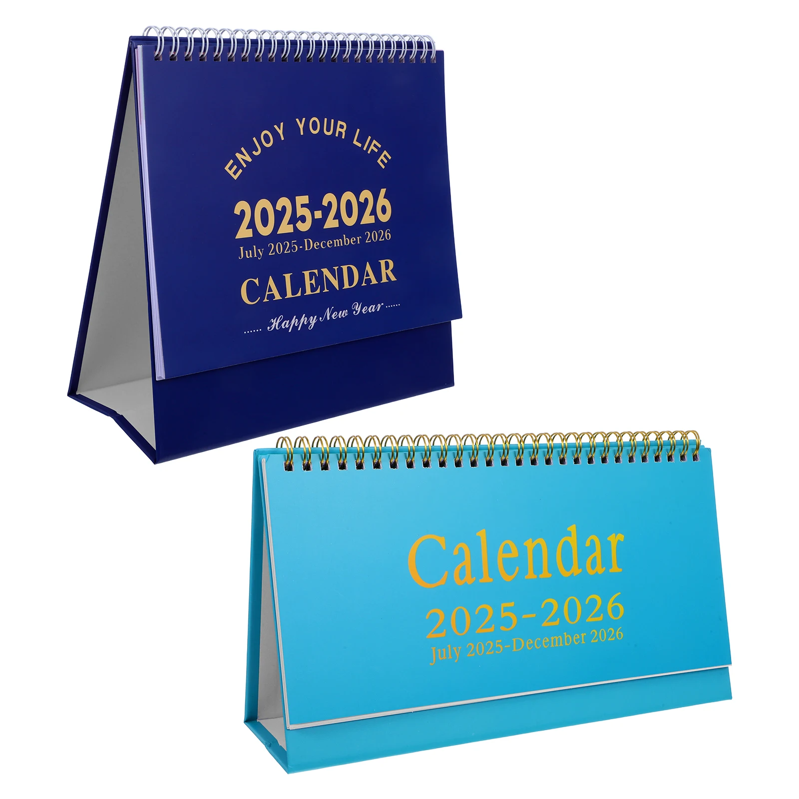

2 PCS Simple Desk Calendar Notepad Small 2026 Mini Paper Yearly Planner Office Easel Stand up