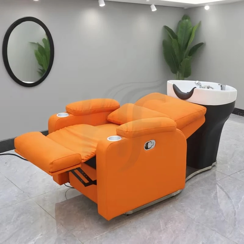 Thai Head Hair Spa Salon Lay Dow Washing Chair Electric Reclining Shampoo Chairs Bed