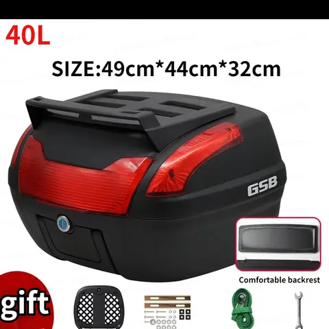 대용량 오토바이 보관 상자 전기 오토바이 트렁크 확대 테일 박스 오토바이 후면 선반 보관 상자 수하물 케이스