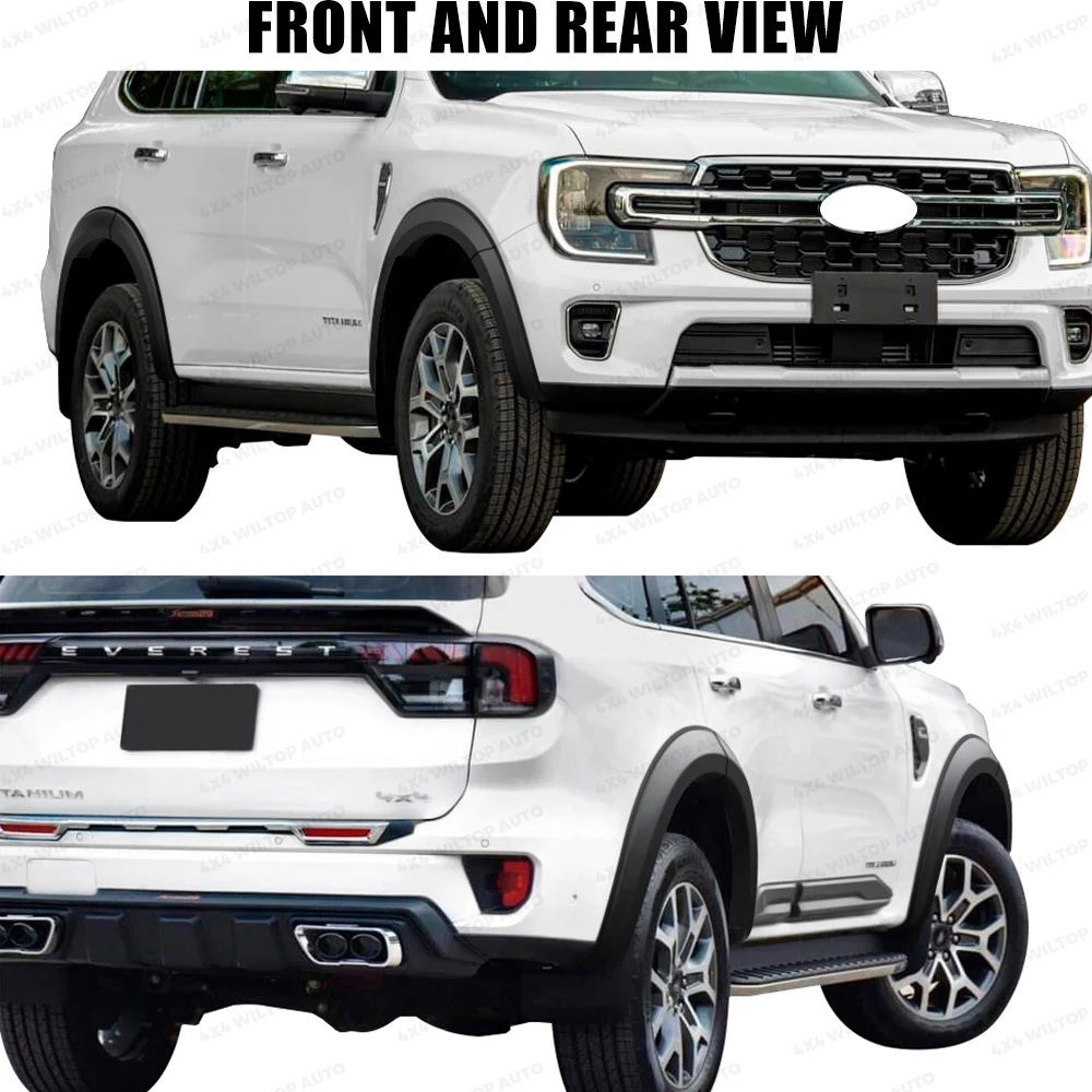 Fender Flares ABS Wheel Arch Protector For Ford Everest 2022-2026 Titanium Mudguards Widen 27mm NEXT-GEN 4X4 SUV Car Accessories