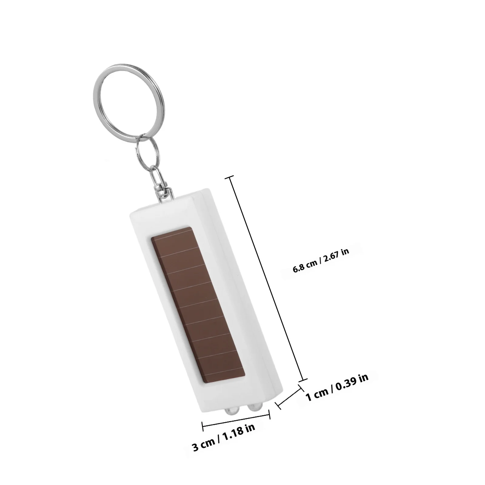 Portachiavi Torcia solare Mini Torcia portatile a LED Luce di emergenza Campeggio esterno Escursionismo Luce tascabile Torcia di emergenza solare