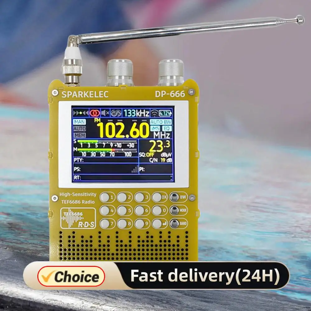 

DP-666 TEF6686 Open-Source Full Band Radio Firmware-Upgradable 5000mAh Battery TYPE-C Charging WIFI/Bluetooth Built-In