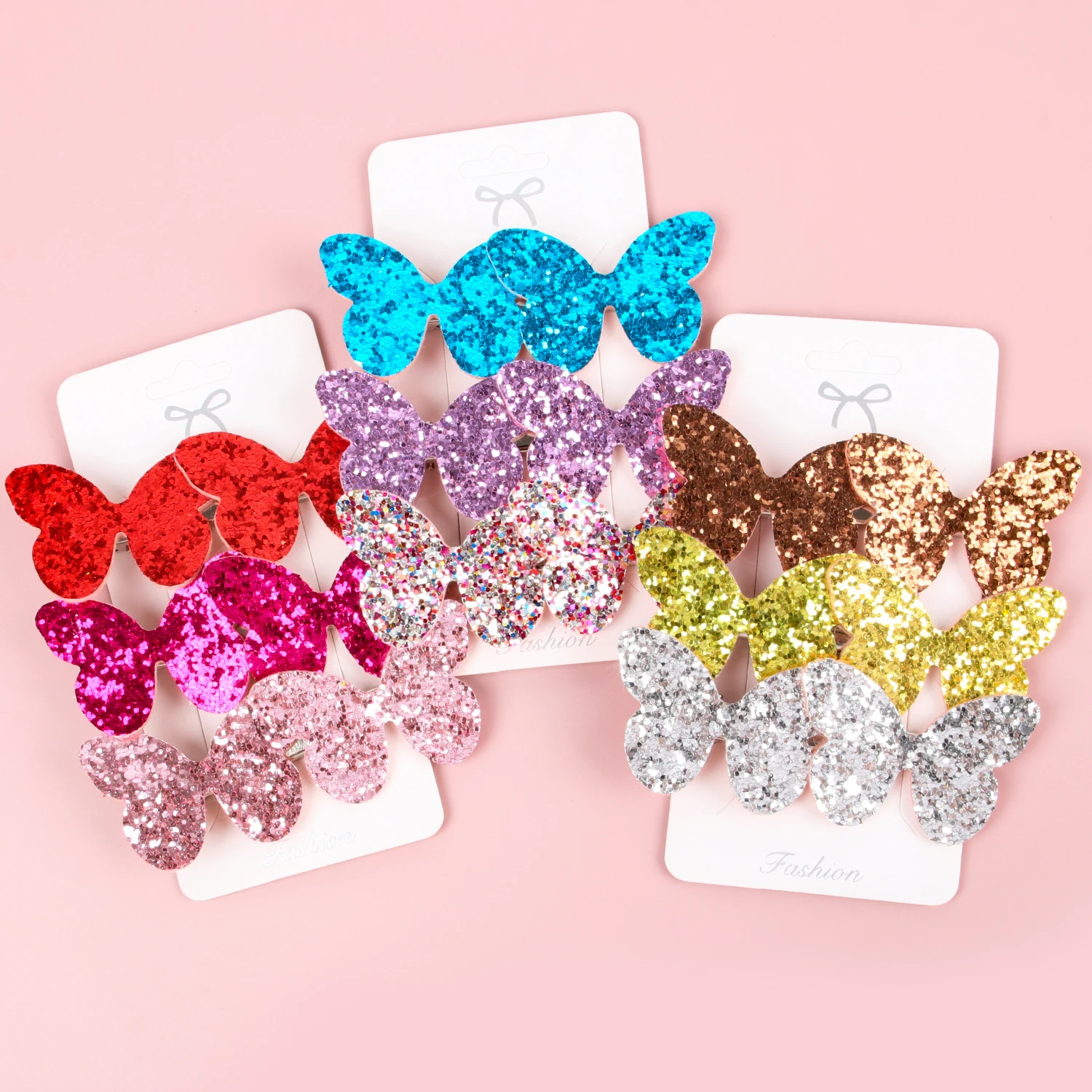 

9 шт. сверкающие блестящие заколки-бабочки для девочек, красивые милые заколки для волос для детей и женщин, повседневные аксессуары для волос