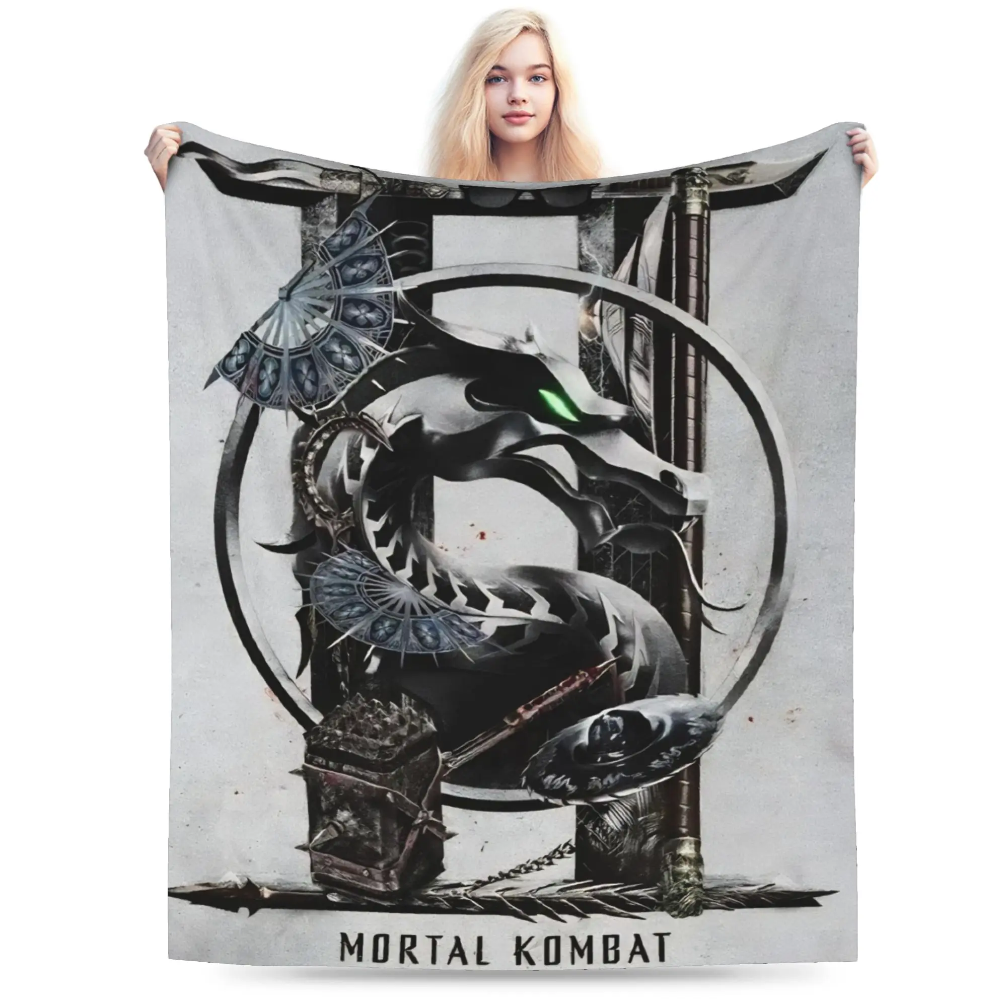Mortal Kombat II Moive 2026 Throw Blanket for Couch  Fuzzy Soft Plush Blanket 50x60 Inches Multiple Sizes Bedspread All Seasons