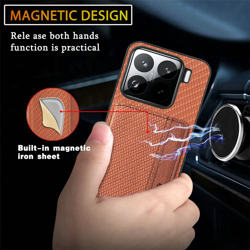 RFID Magnet Card Leather Case for Xiaomi 17T Pro 15T Pro 14T 13T 12T 11T 11 Lite 13 T 14 15 17 T13 5G Wallet Cover Back Funda