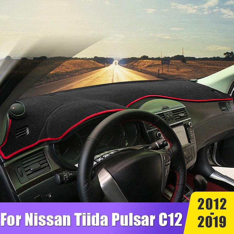 

Car Dashboard Cover Non-Slip Mat For Nissan Tiida Pulsar C12 2012 2013 2014 2015 2016 2017 2018 2019 Instrument Panel Carpets