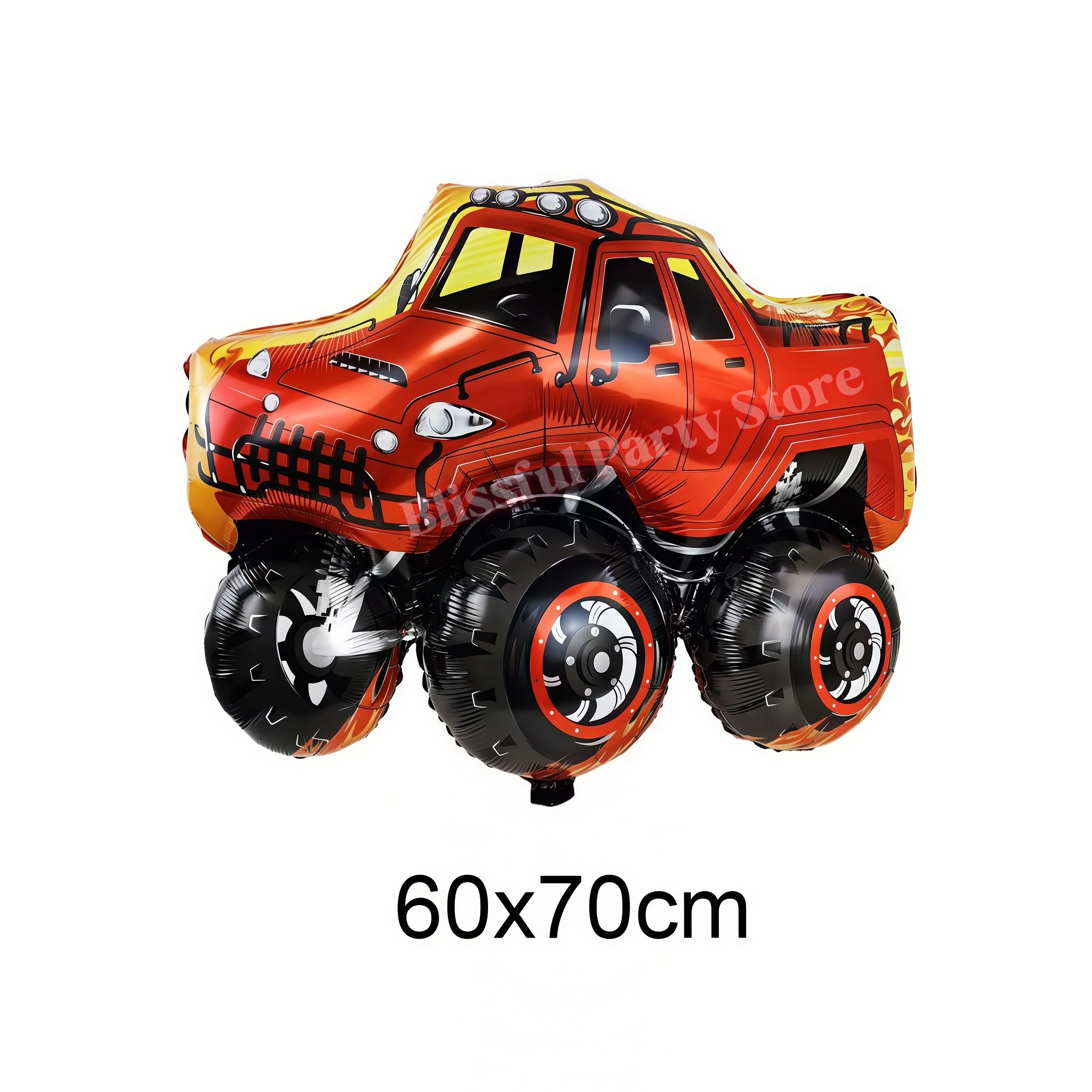 Monster Truck Party-Zubehör Jungen Rennwagen-Party-Dekorationen Teller Becher Luftballons Banner für Kinder Jungen 2. Geburtstag Party-Dekorationen – Detail 14